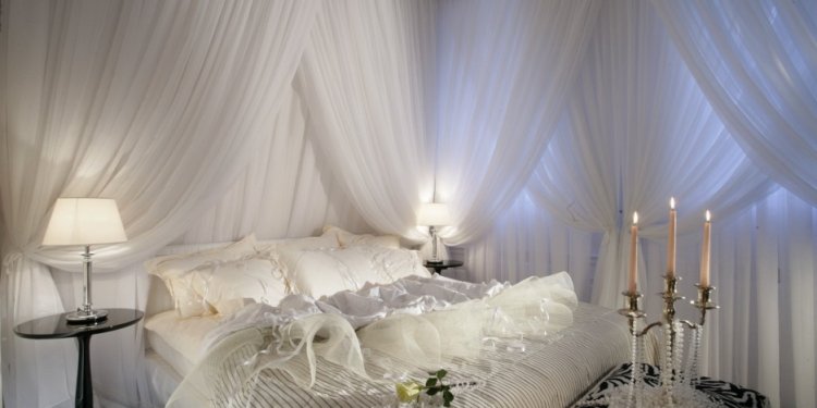 Lace Canopy Bed Curtains