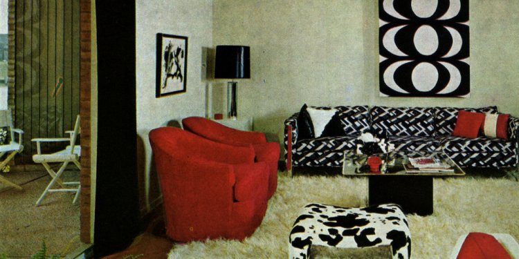 Black, White, and Red Living Room