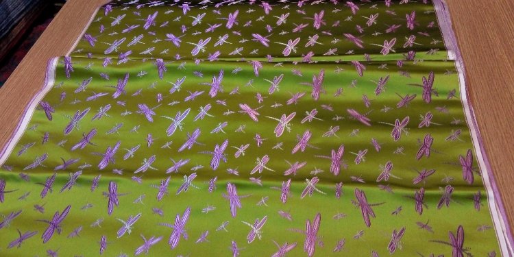 Silk brocade fabric light
