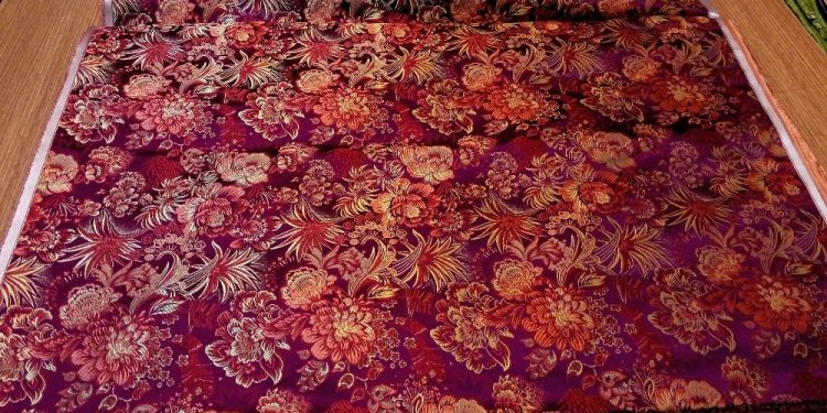 Chinese silk brocade woven