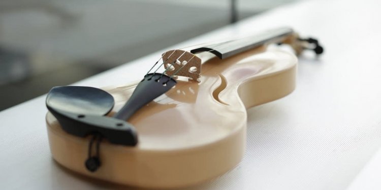 A violin made with a composite