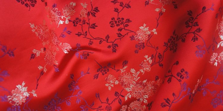 Image of: Red Brocade Fabric