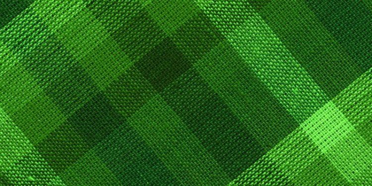 Green check fabric