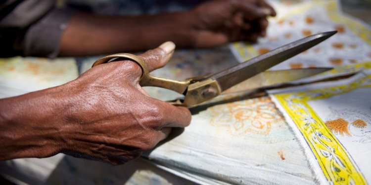 Hand Dyeing Fabric in India