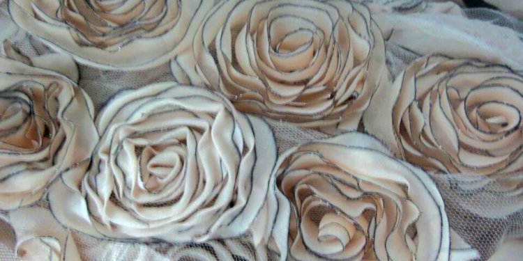 3D Rose Chiffon Mesh Lace With