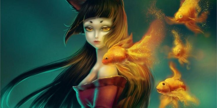 Fantasy art goldfish magic