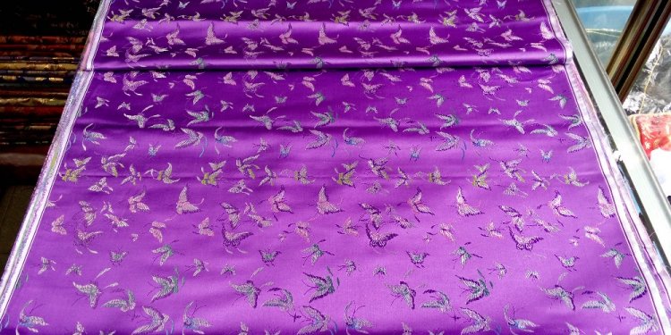 Chinese silk brocade woven