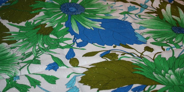 Vintage Floral Polyester Fabric