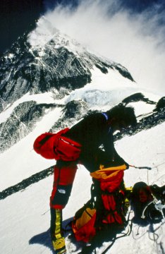 Approaching the South Col on Everest. Photo © Bill Crouse