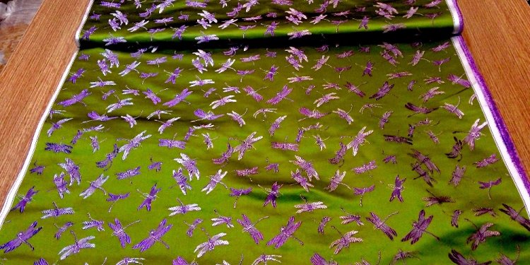 Green Brocade Fabric