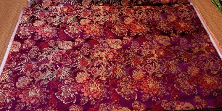 Red Brocade Fabric