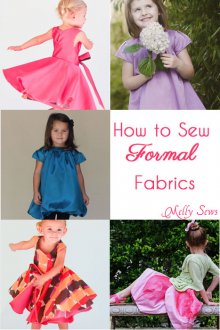 How to Sew Formal Dress Fabrics - Satin, Taffeta, Silk - Melly Sews #sewing