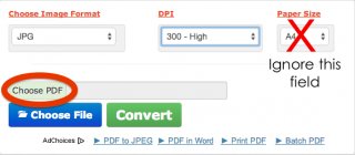 I like this site, www.convert-my-image.com. Just select “300 dpi” and upload the PDF you’ve just created. You can ignore ‘Paper size’, the last field.