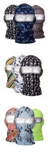 Lycra Balaclava Waterproof Sunscreen Full Face Mask Flower Printed UV Protection Ski Mask