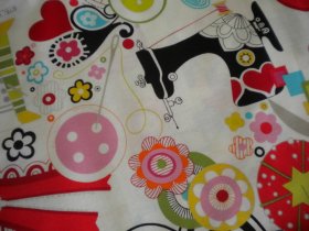 Patterned Fabric with Sewing Theme