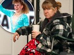 Puffing away: Tonya Harding, 46, was spotted smoking a cigarette outside her home in Washington on Wednesday morning