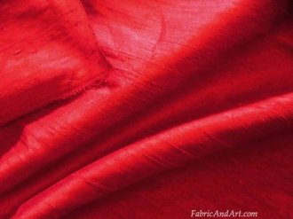 red silk dupioni