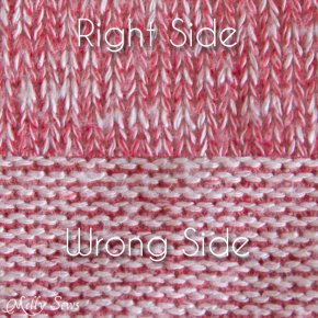 Right and Wrong Side of most Knit Fabrics - Types of Knit Fabric - An overview of knit fabrics - 