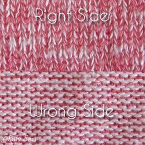 Right and Wrong Side of most Knit Fabrics - Types of Knit Fabric - An overview of knit fabrics - 