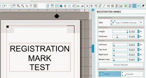 Silhouette Studio screenshot adding registration marks
