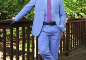 seersucker suit with pink tie seersucker suit with pink tie