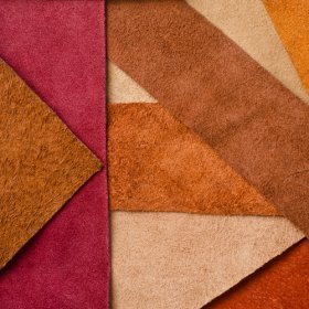 Strips of Different Colored Suede