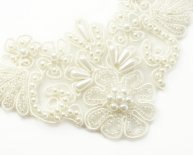 Ivory Stretch Lace fabric