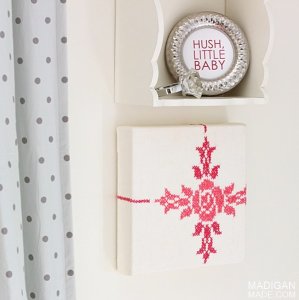 Vintage Fabric Wrapped DIY Wall Art