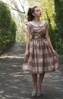 Girl Modeling Vintage inspired dress