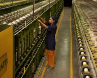 Production of textile industry in India